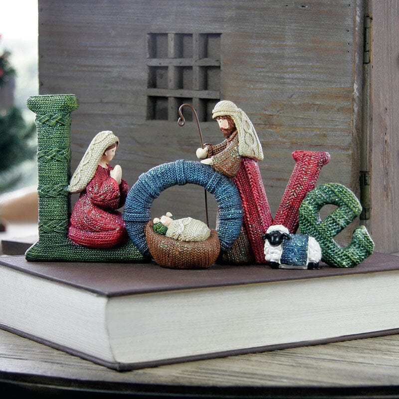 Håndlavet Nativitetsstatue Familie Dekoration