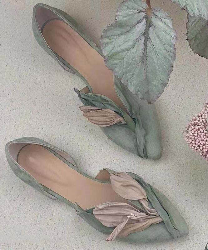 BloesemStap Dame Sko – Elegante Flats med Florale Detaljer
