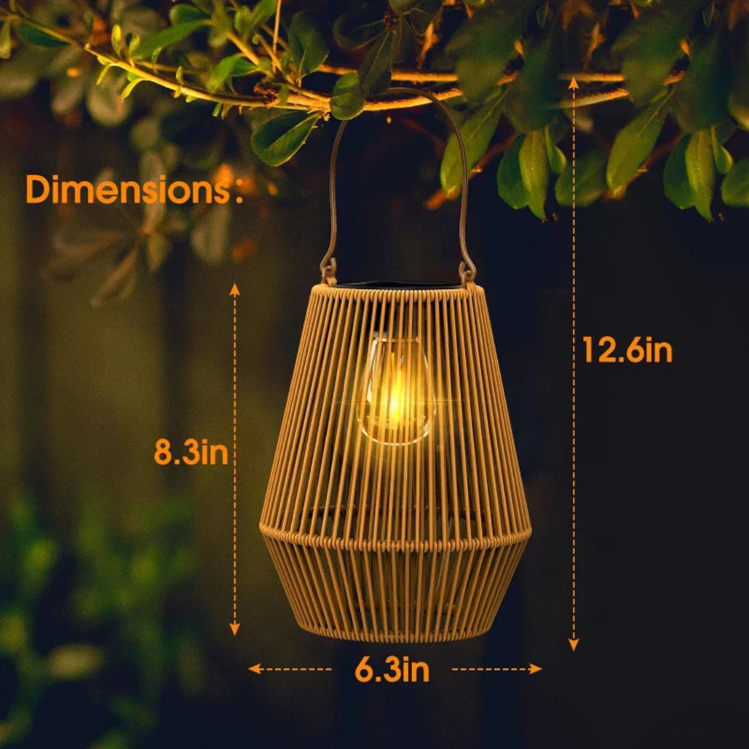 Håndvævet Solcellelampe til Haven