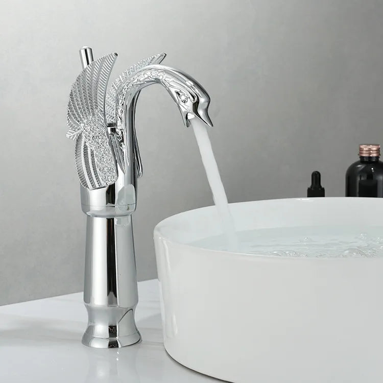 Håndvaskhane med Enkeltgreb Moderne Design Gylden Finish