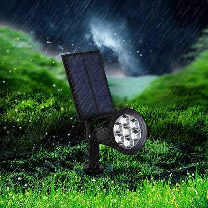 Havelampe Solcelle LumaSpot Med 9 LED-Farver Justerbar Til Have Terrasse Sti