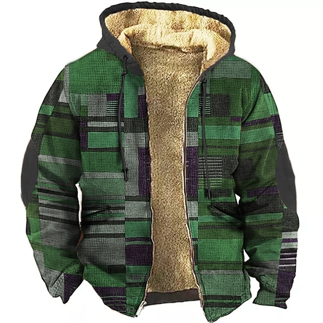 Jameson Herre Patchwork Gilet – Fleece Hoodie Jakke med Komfortabel Pasform & Urban Stil
