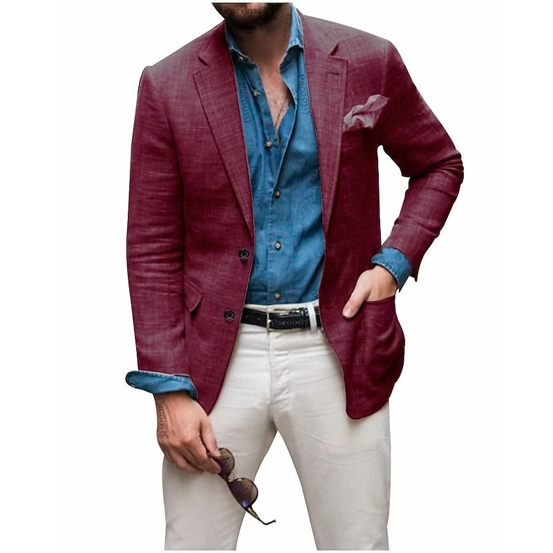 Herre Blazer Casual Stilfuld Jakke - Alsidig og Komfortabel Blazer Til Herre