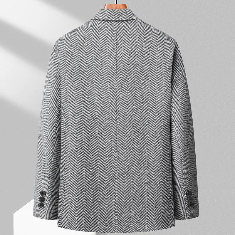 Herre Blazer i Ullblanding Med Skræddersyet Pasform
