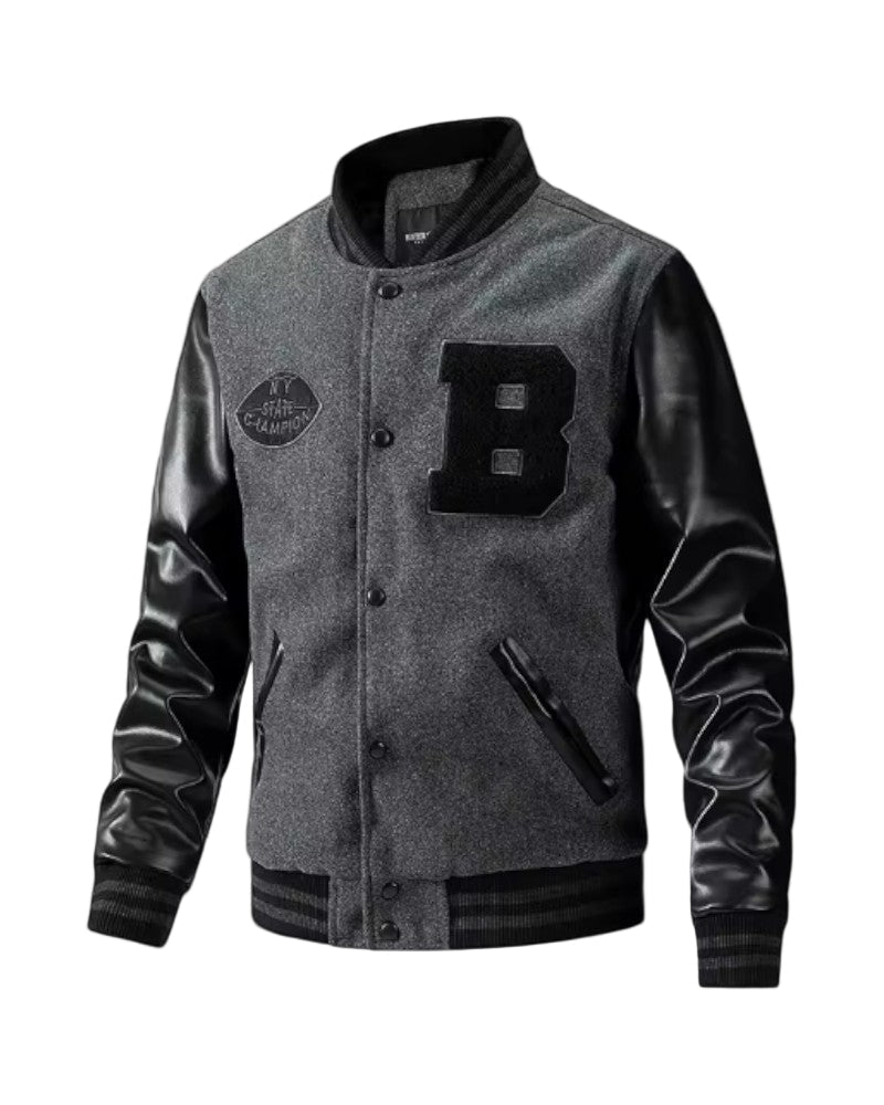 Herre Bomber Jakke Casual Streetwear Med Stilfulde ærmer