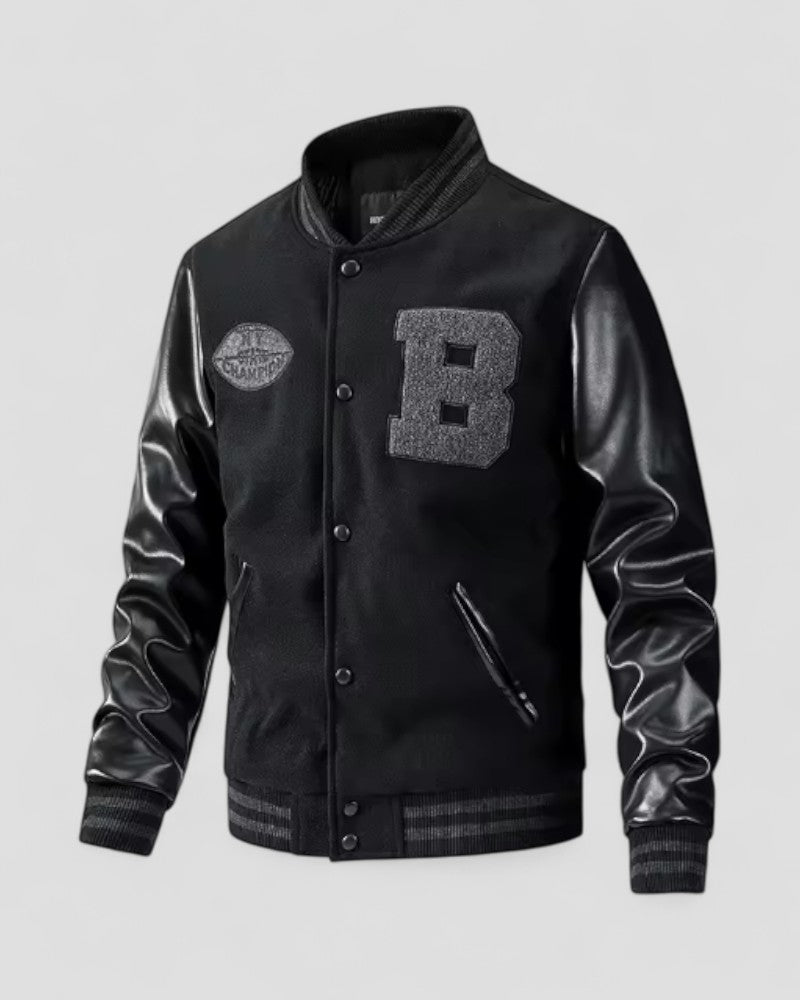 Herre Bomber Jakke Casual Streetwear Med Stilfulde ærmer