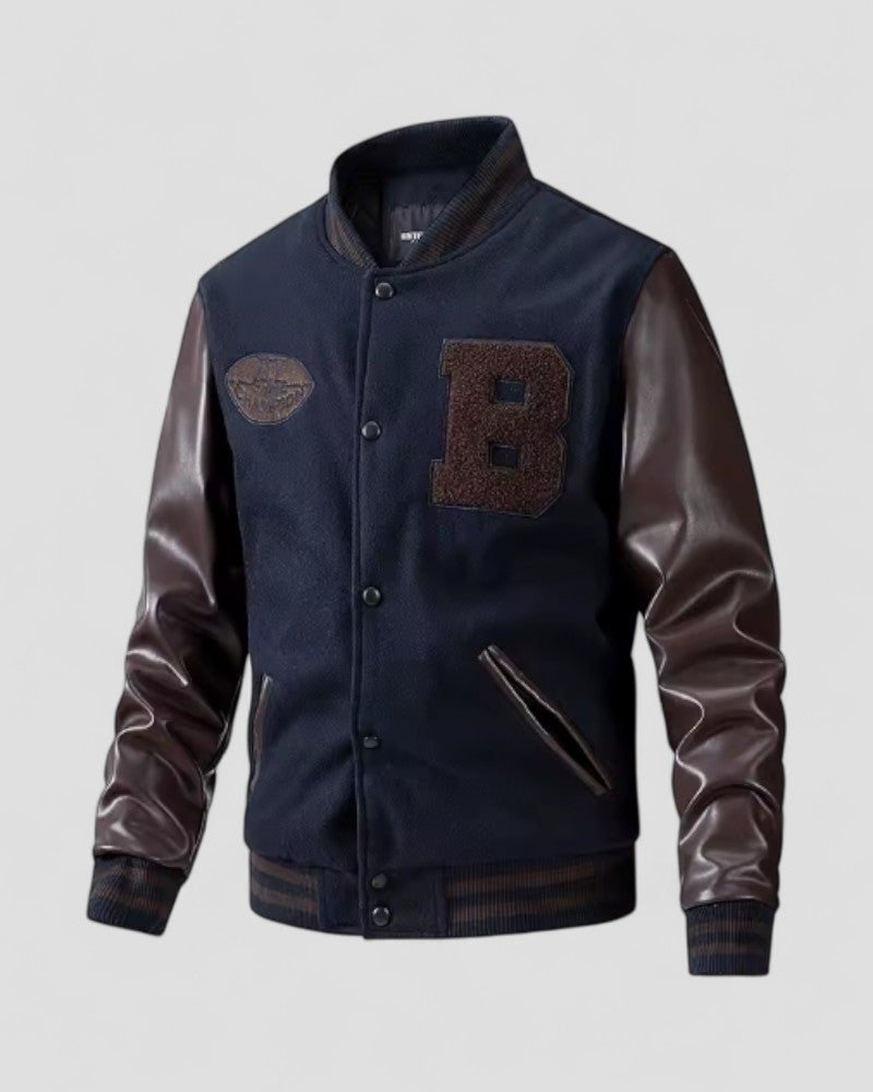 Herre Bomber Jakke Casual Streetwear Med Stilfulde ærmer