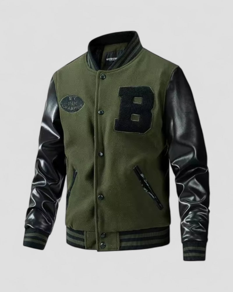 Herre Bomber Jakke Casual Streetwear Med Stilfulde ærmer