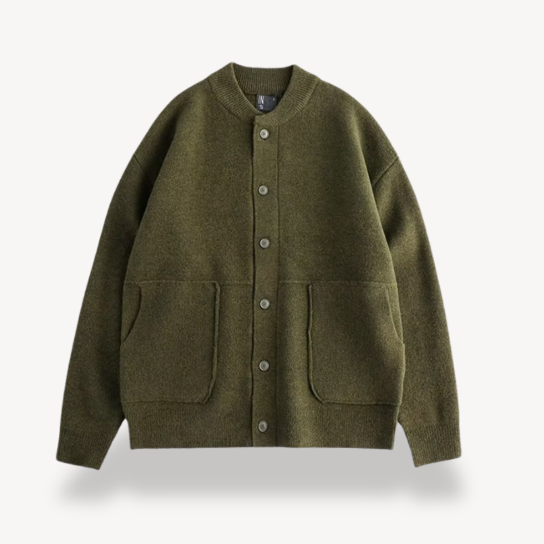 Herre Cardigan med Knap Front