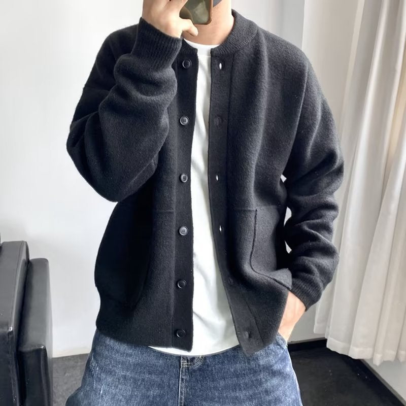 Herre Cardigan med Knaplukning