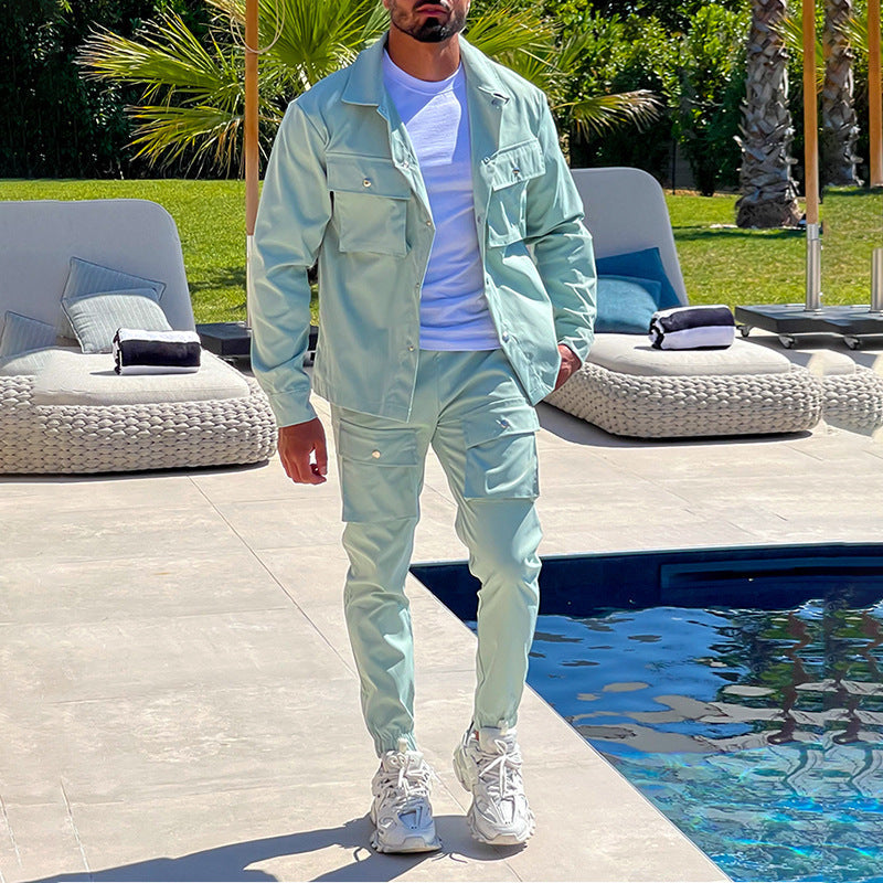 Herre Cargo Sæt Casual Stil