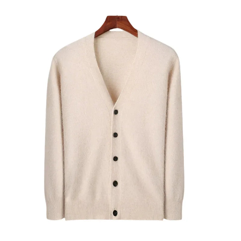 Herre Cashmere Cardigan Klassisk Stil Til Mænd