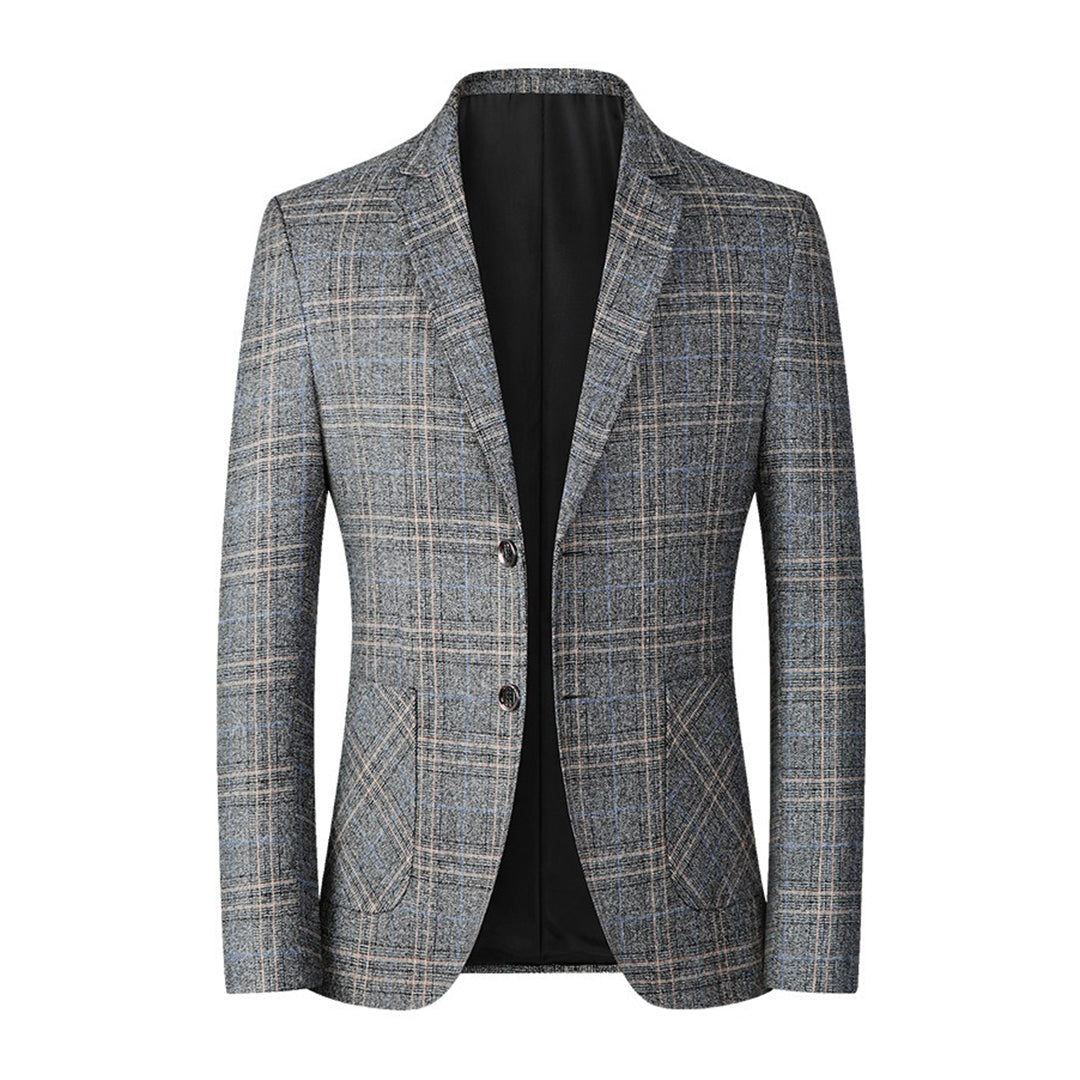 Herre Casual Blazer med Broderet Mønster