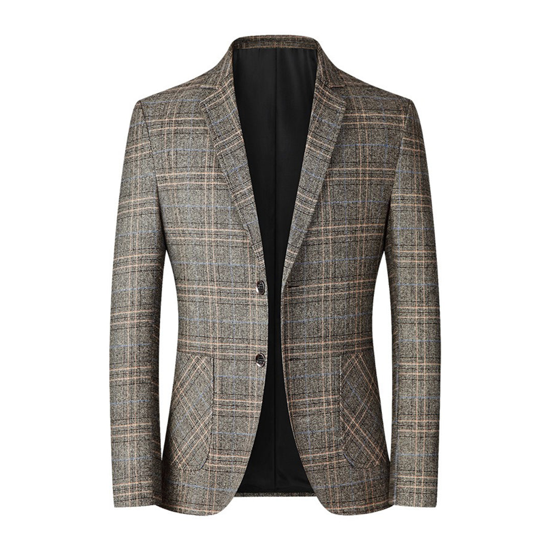 Herre Casual Blazer med Broderet Mønster
