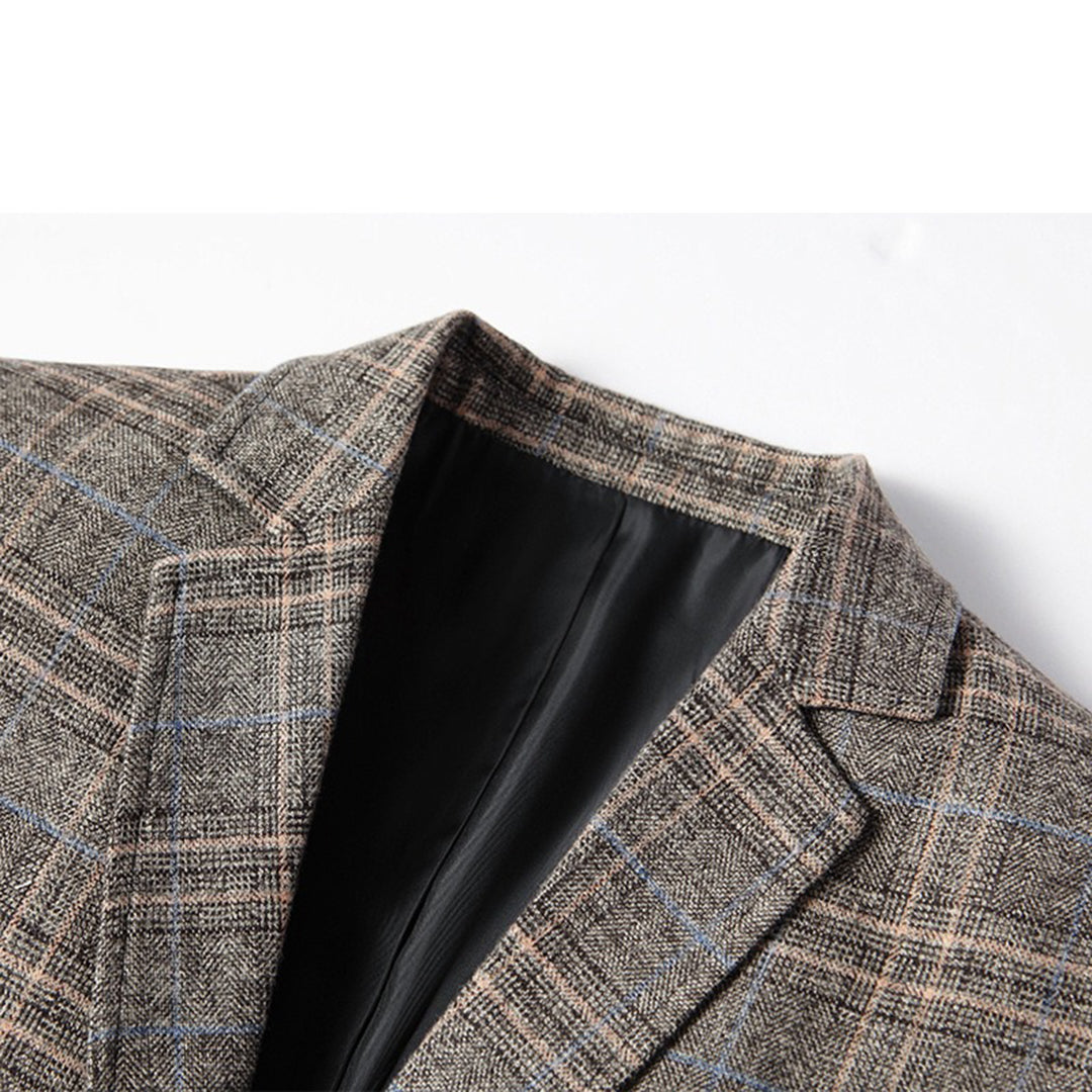 Herre Casual Blazer med Broderet Mønster
