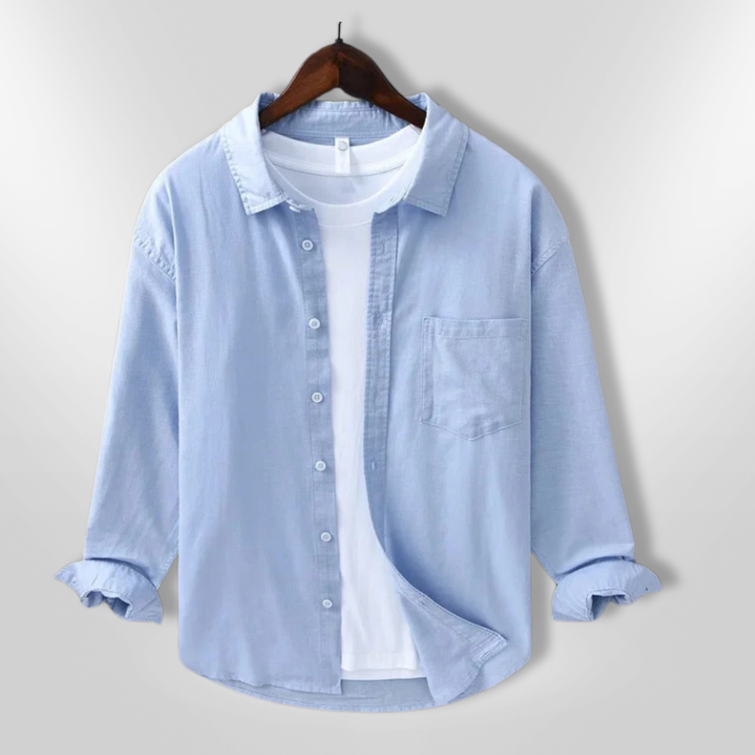 Herre Chemise Casual Let Åndbar Blødt Stof