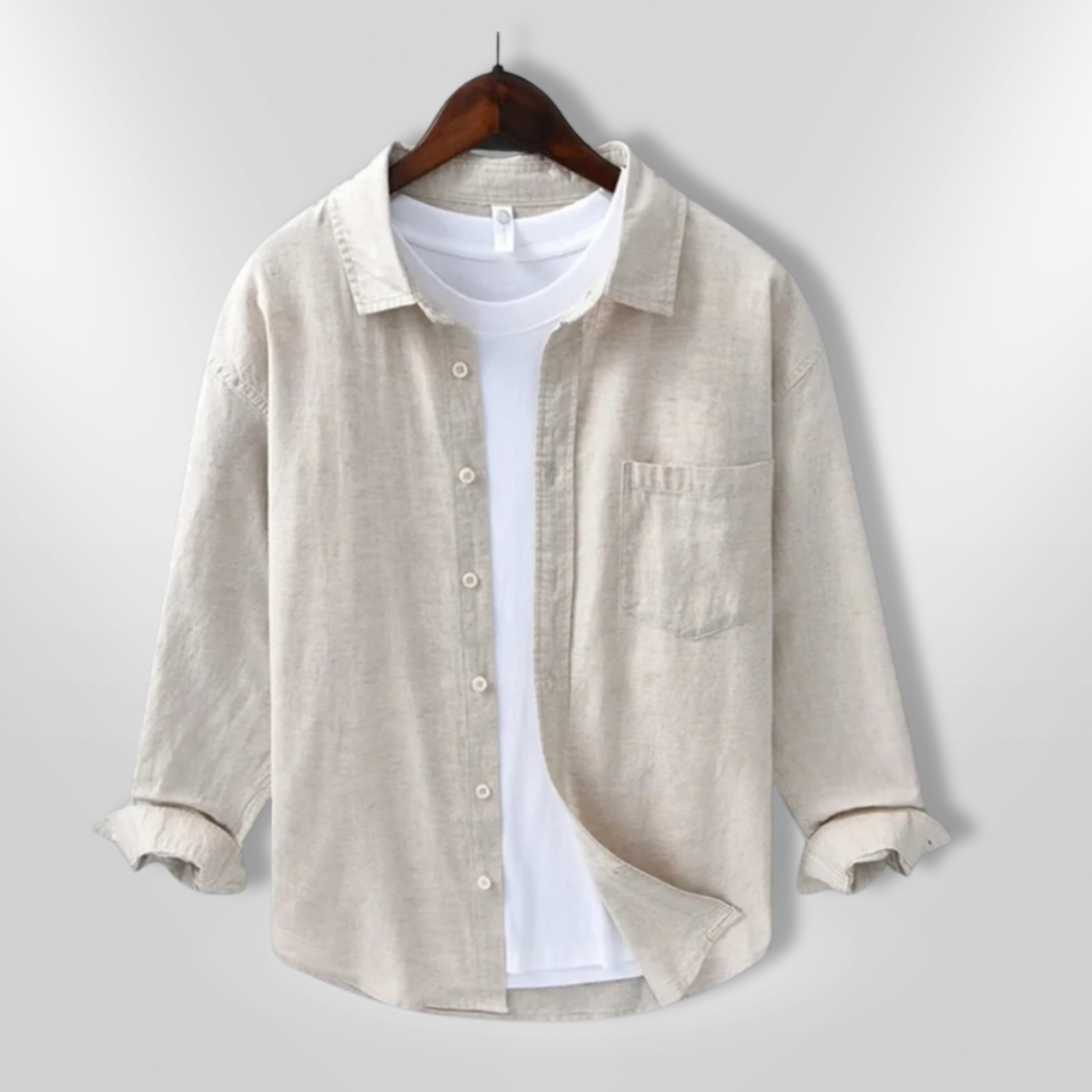 Herre Chemise Casual Let Åndbar Blødt Stof