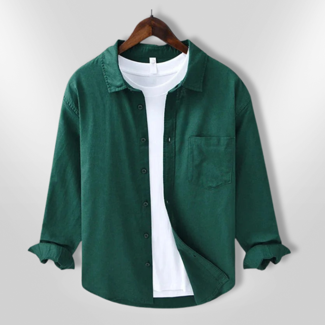 Herre Chemise Casual Let Åndbar Blødt Stof
