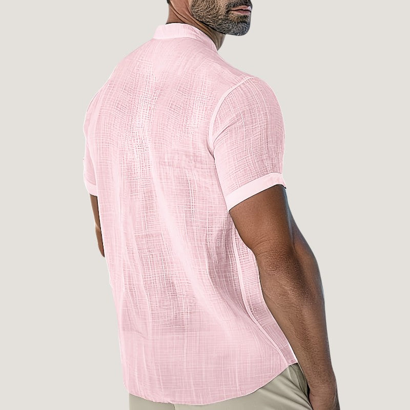 Herre Chemise Casual V-Hals Rayon