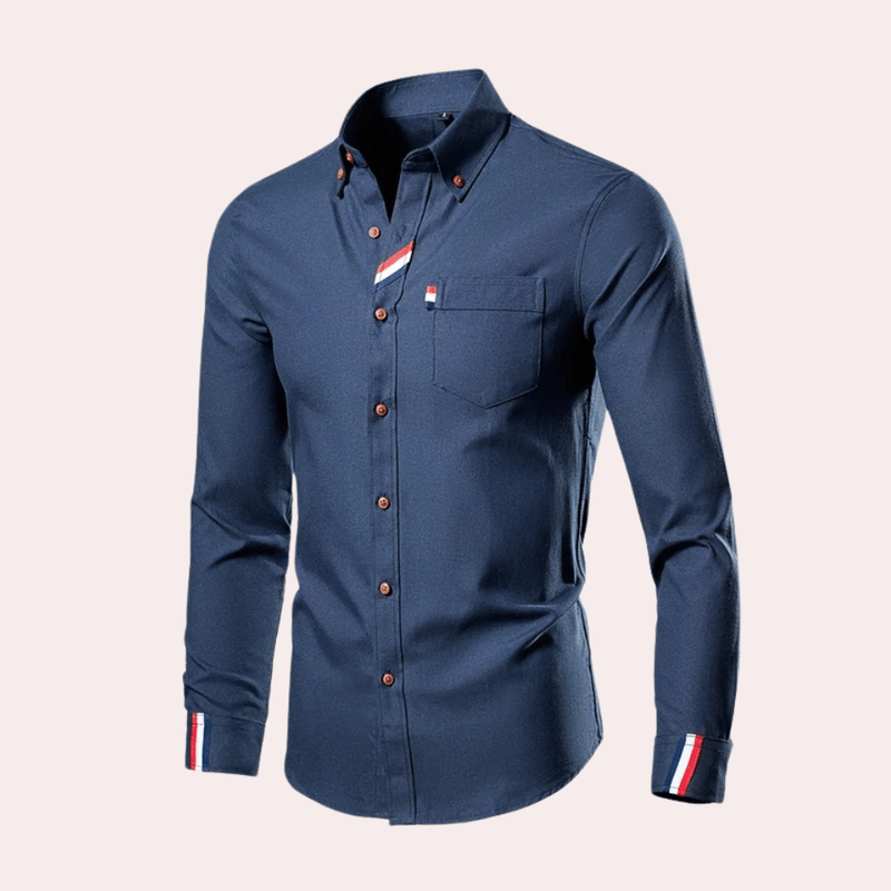 Herre Chemise Langærmet Med Elegant Design