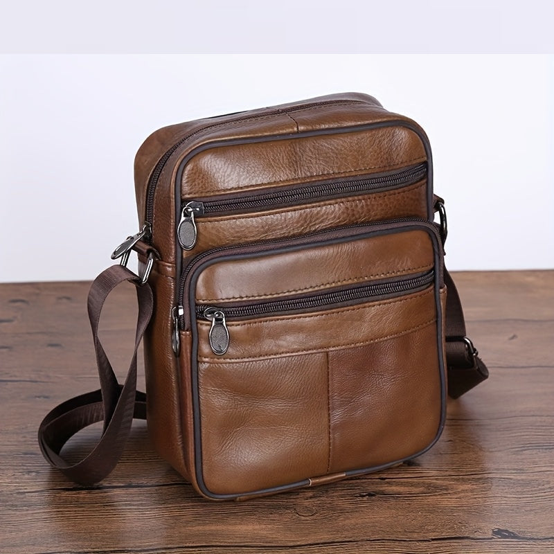 Herre Crossbody Taske Læder Justerbar Rem