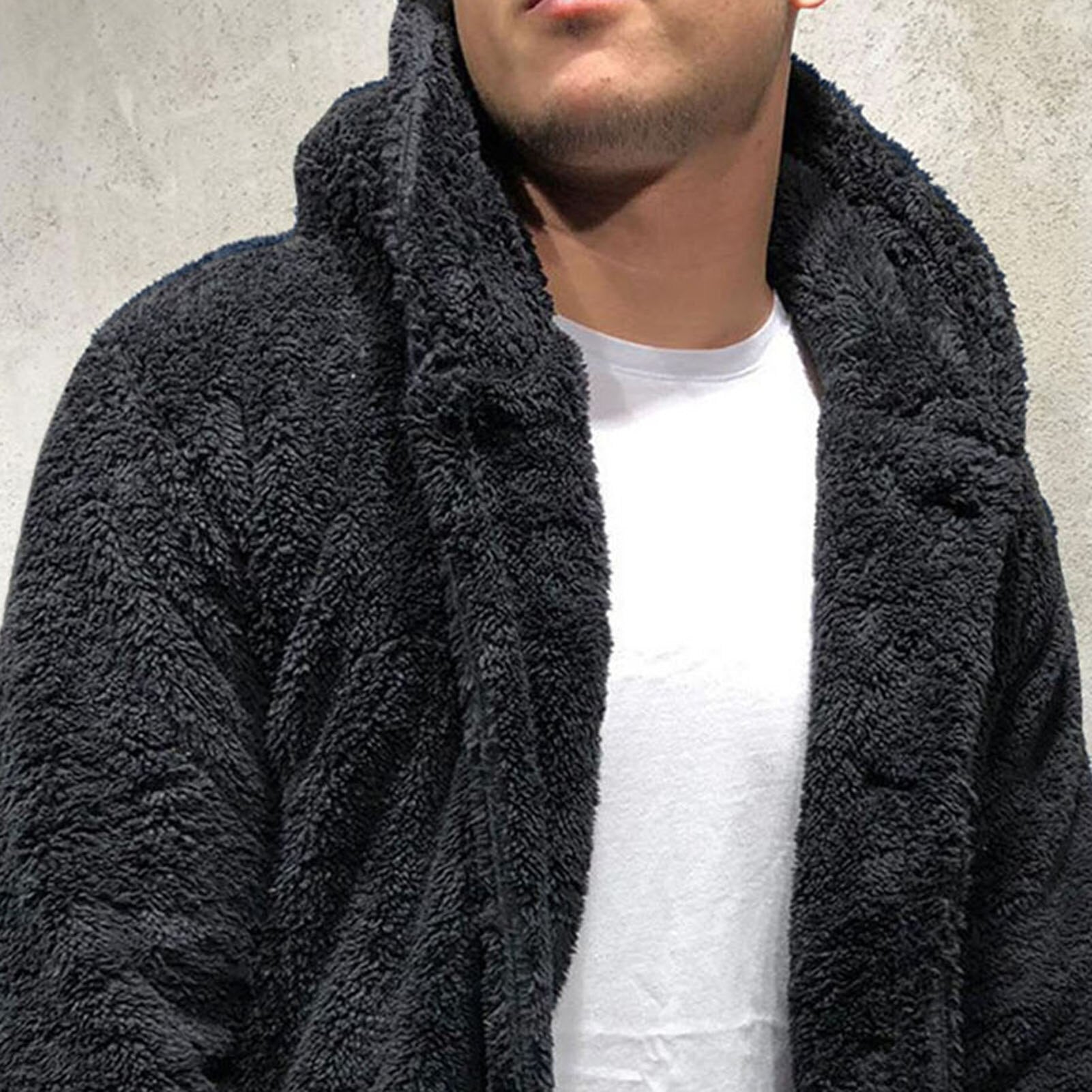 Herre Fleece Jakke Casual Stil