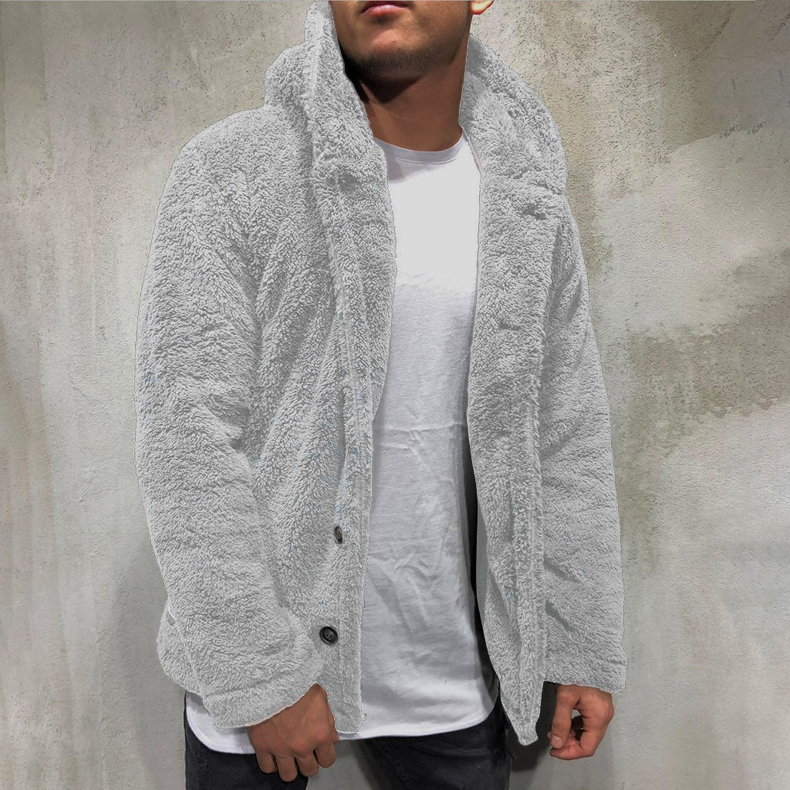 Herre Fleece Jakke Casual Stil