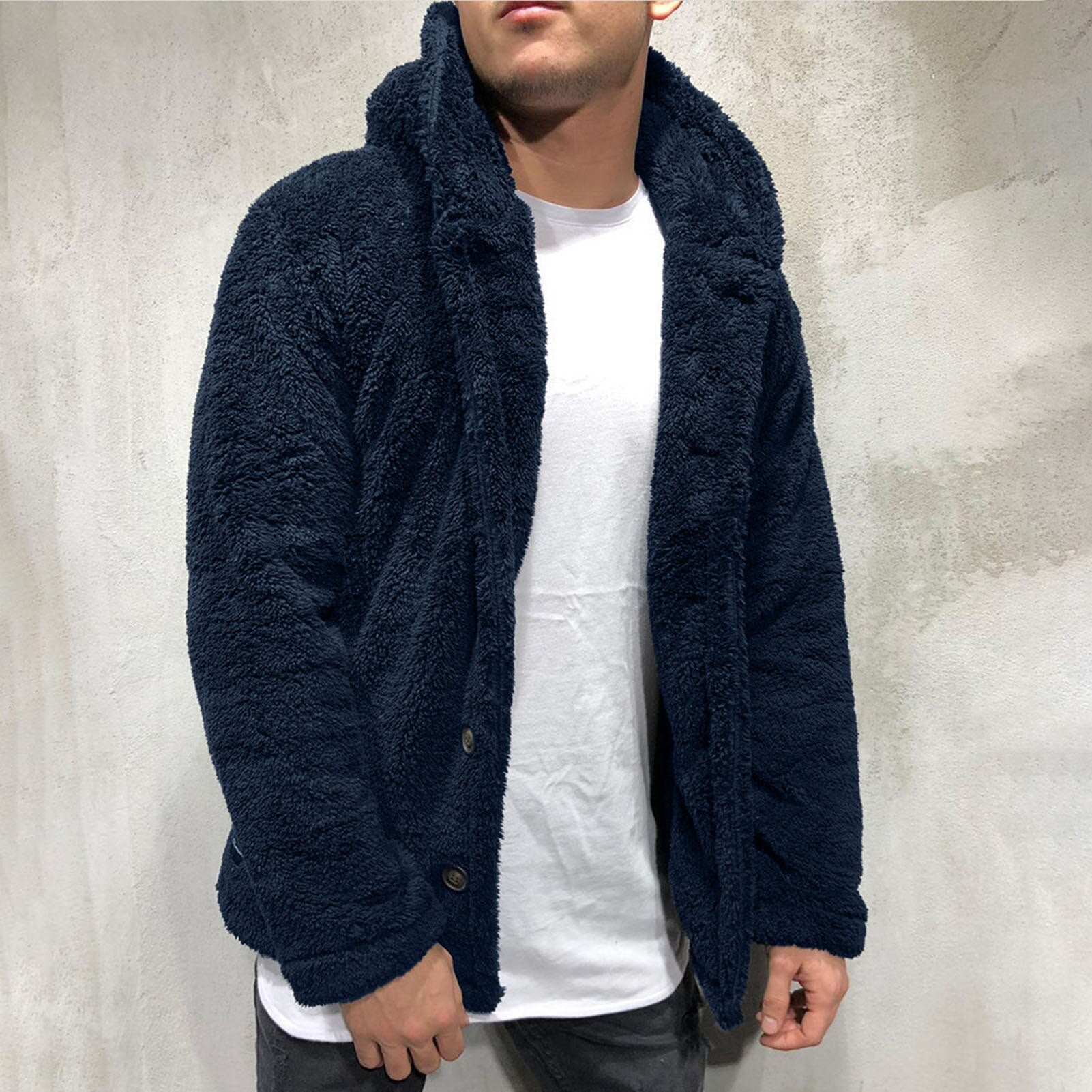Herre Fleece Jakke Casual Stil