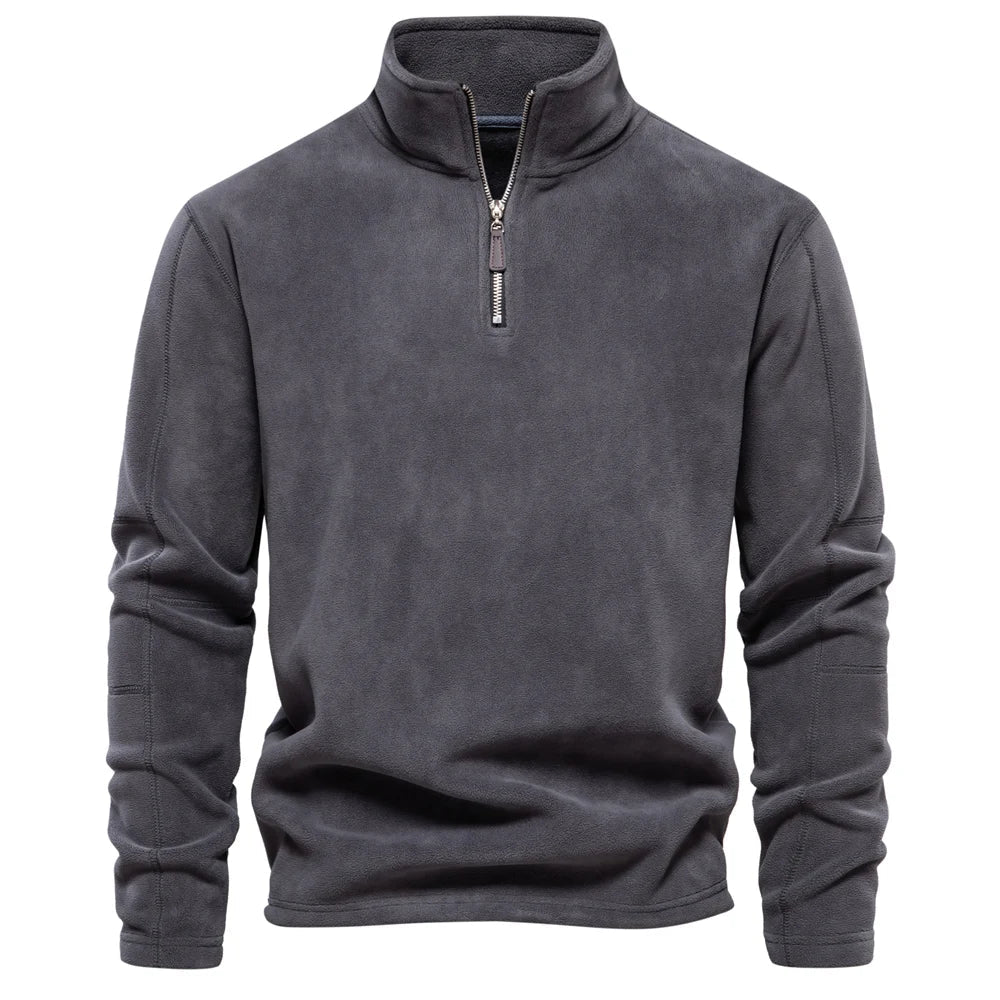 Herre Fleecejakke Pullover Design Lynlås Fleece