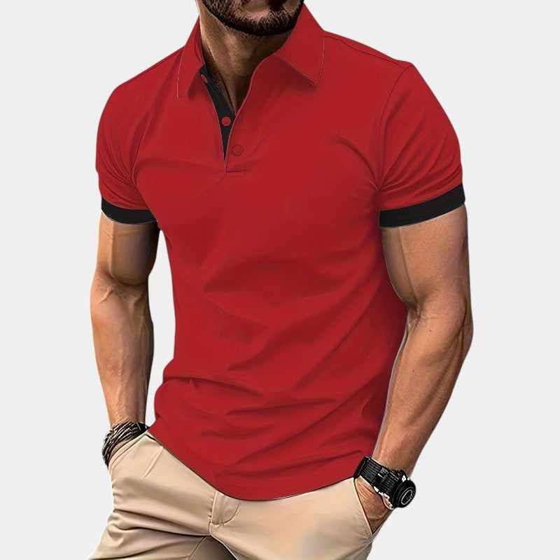 Herre Golf Skjorte Åndbar Justeret Polyester