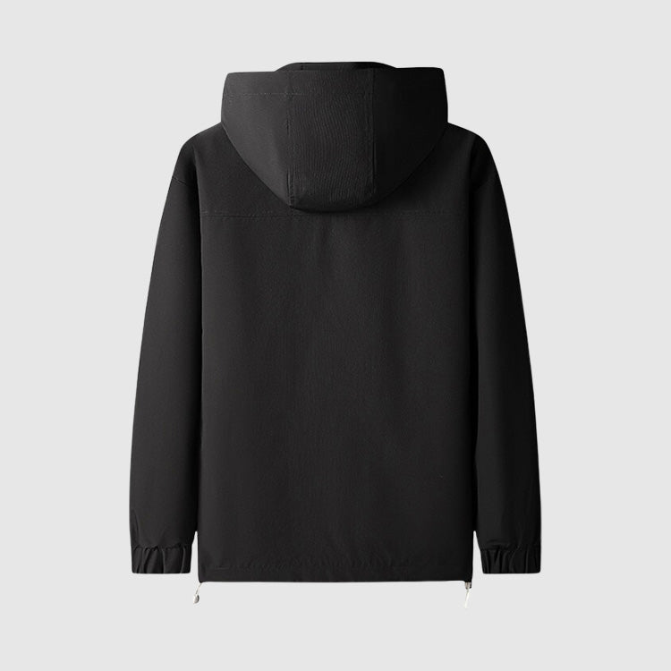 Herre Hooded Jakke Vandafvisende Med Lynlås