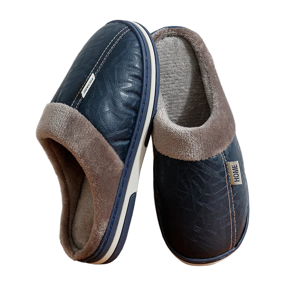 Herre Indendørs Sko Slip-On med Blødt Foder og Skridsikker Sål