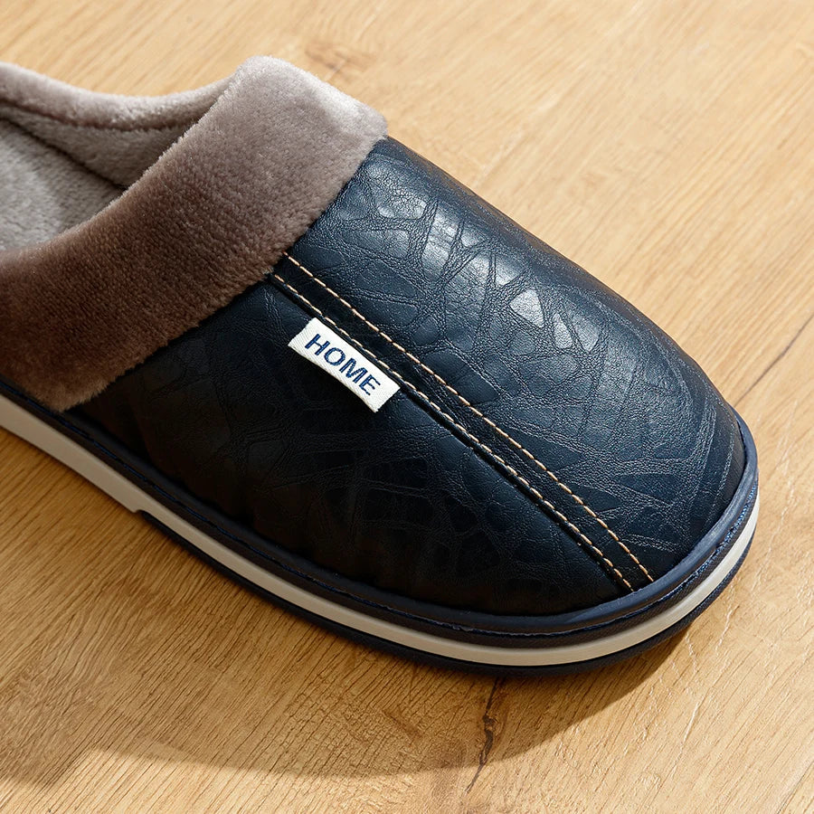Herre Indendørs Sko Slip-On med Blødt Foder og Skridsikker Sål