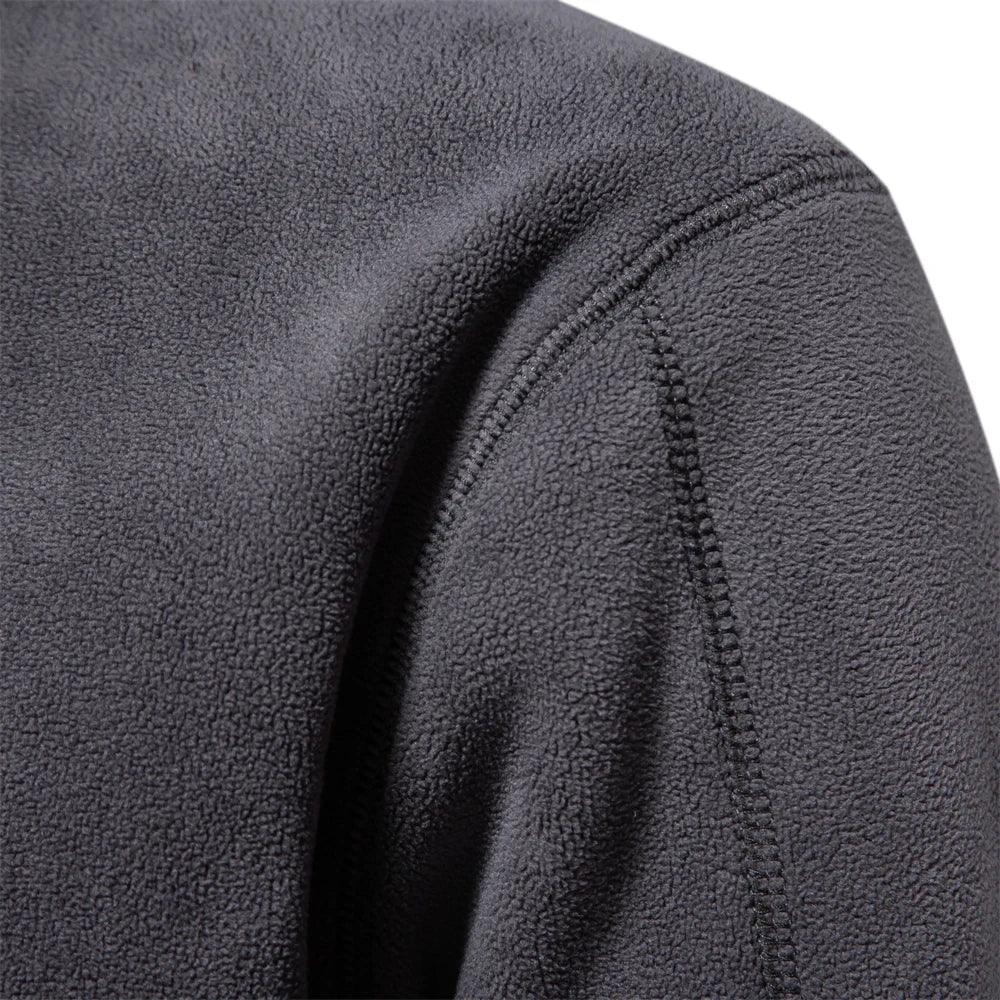 Herre Jakke Fleece Pullover Casual Stil med Halv Lynlås