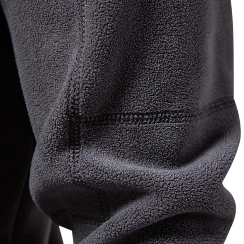Herre Jakke Fleece Pullover Casual Stil med Halv Lynlås