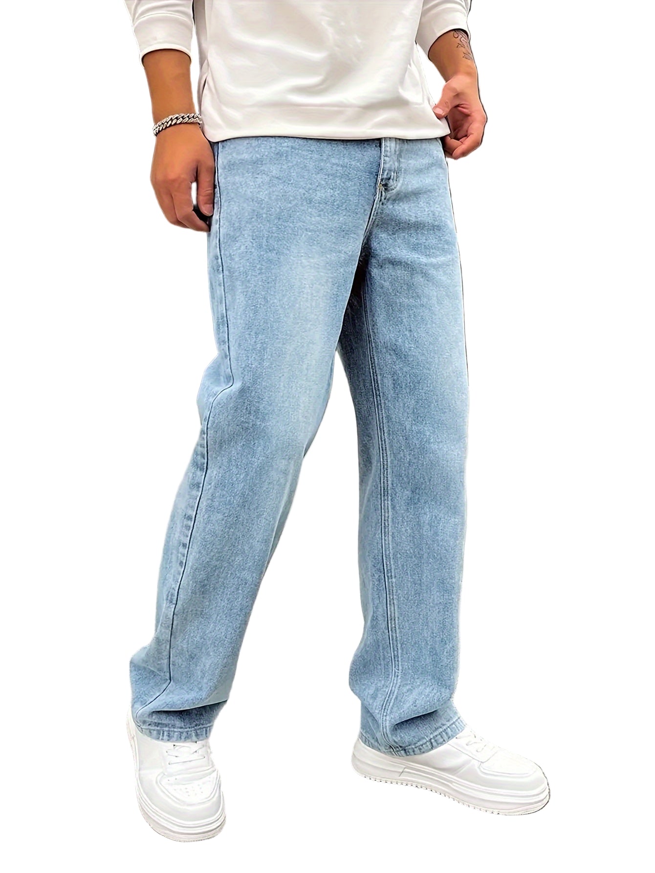 Herre Jeans Løs Pasform
