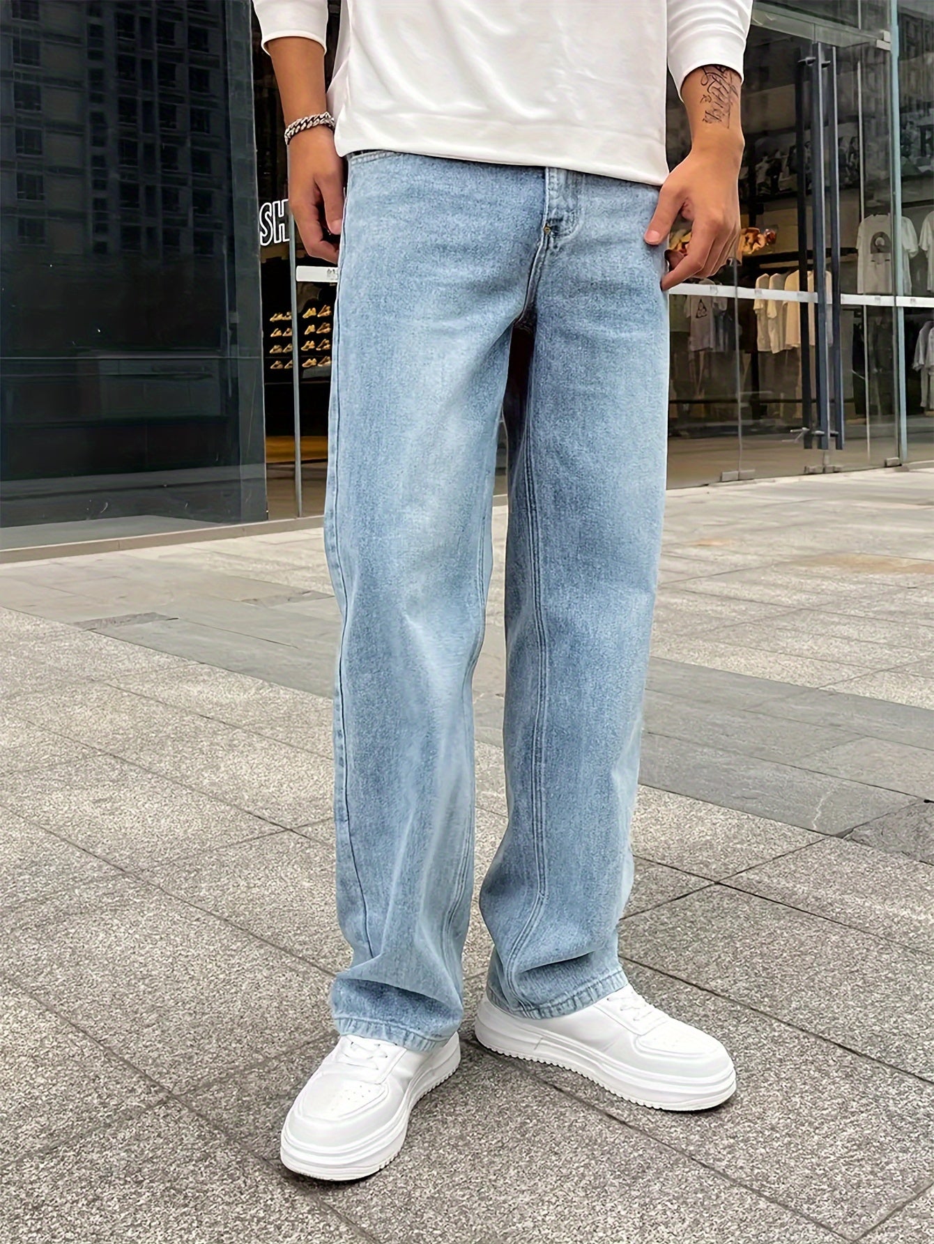 Herre Jeans Løs Pasform