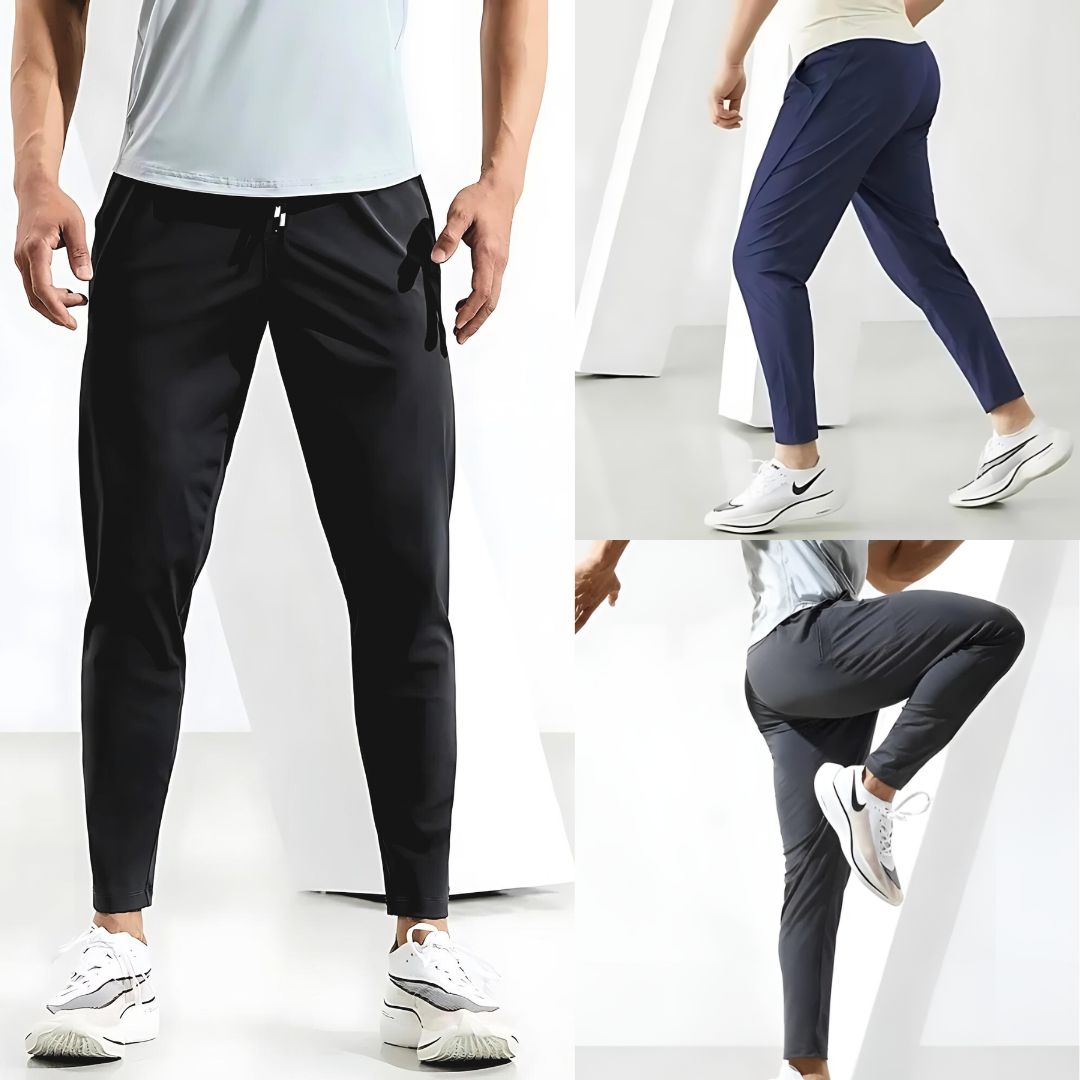 Herre Joggingbukser Tapered Fit Fugttransporterende Materiale