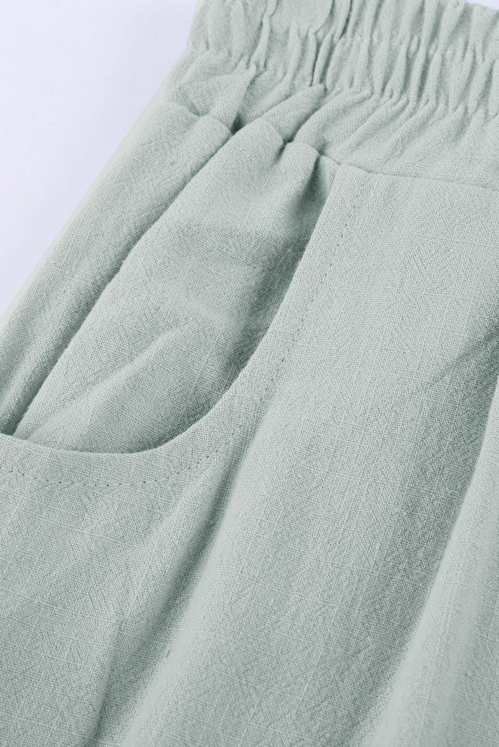 Herre Joggingbukser med Elastisk Talje og Lommer i Spandex