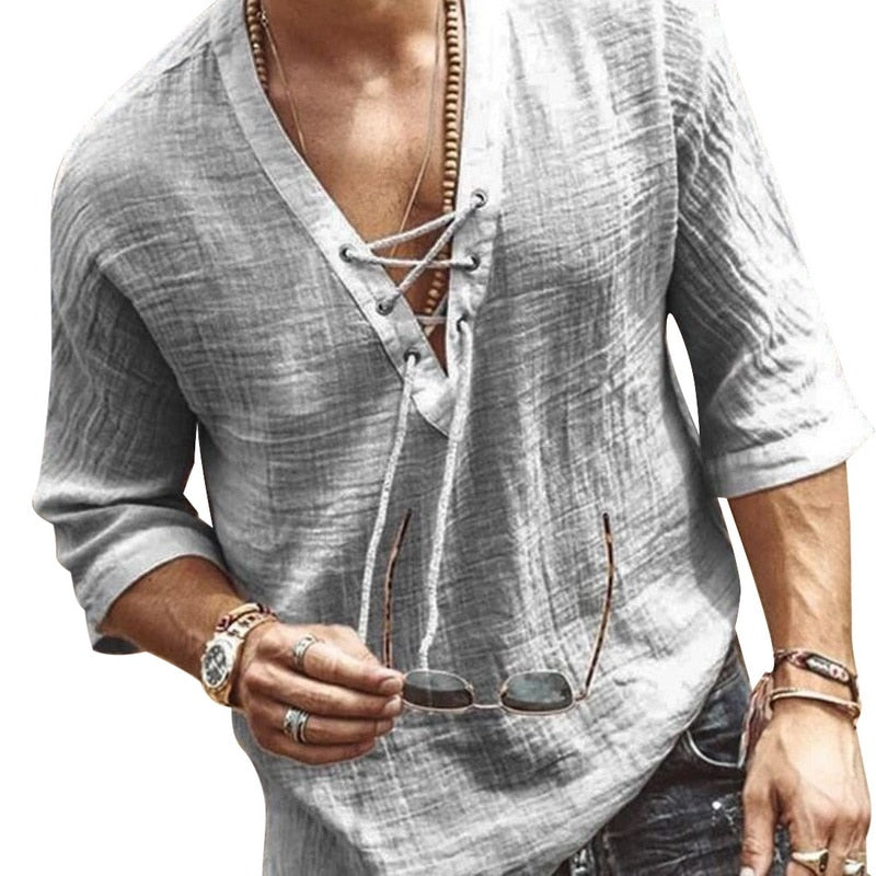 Herre Katoenen Bluse Afsnit Design