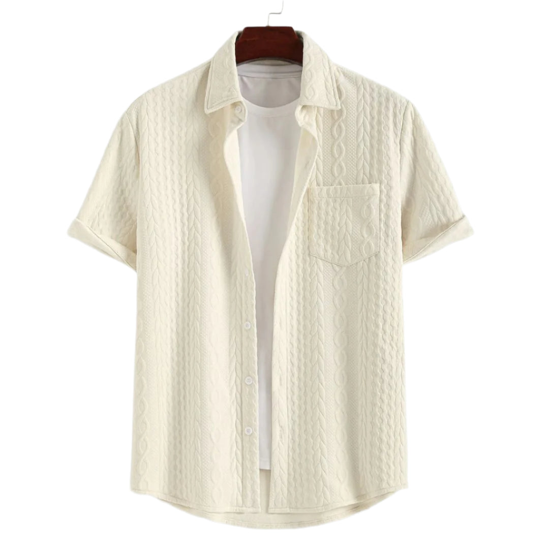 Herre Knitted Shirt Komfortabel Design