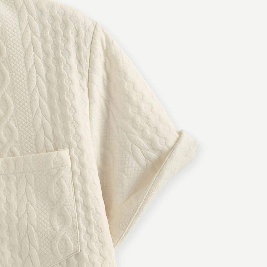 Herre Knitted Shirt Komfortabel Design
