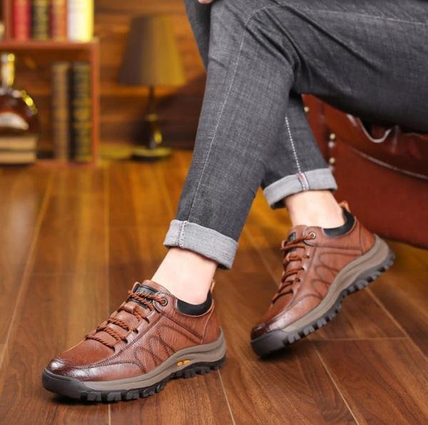 Herre Læder Sko Casual Stil