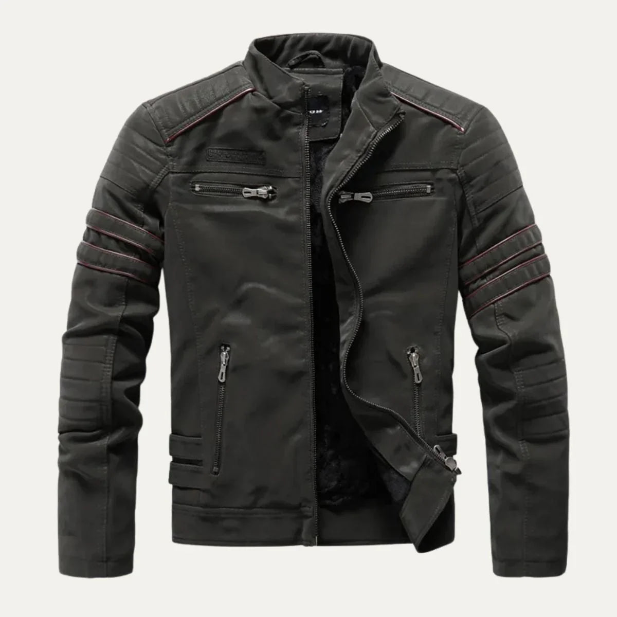 Herre Læderjakke Torino Vintage-Inspireret Regular Fit
