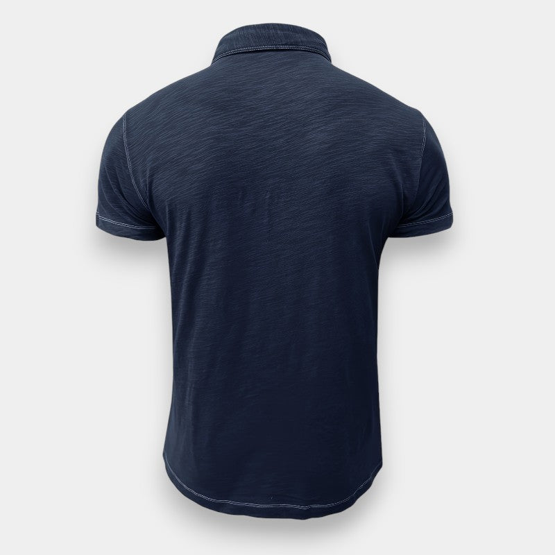 Herre Langærmet Golf T-shirt i Bomuld