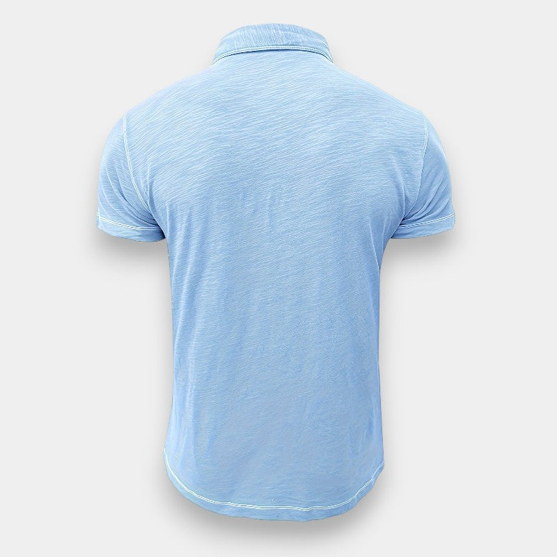 Herre Langærmet Golf T-shirt i Bomuld