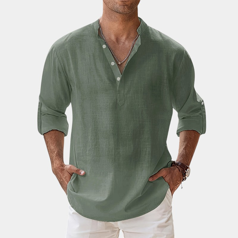 Herre Langærmet Skjorte Casual Vintage Design