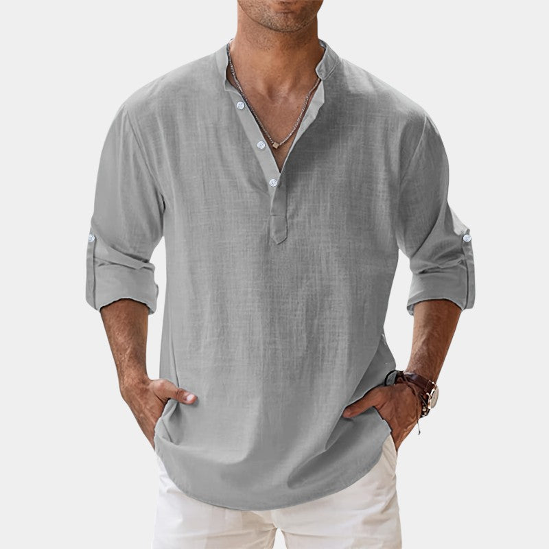 Herre Langærmet Skjorte Casual Vintage Design