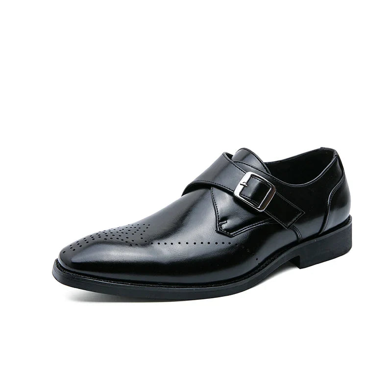 Herre Loafers Casual Sko til Festlige Anledninger, Slip-On Design, Læder og Skridsikker Sål