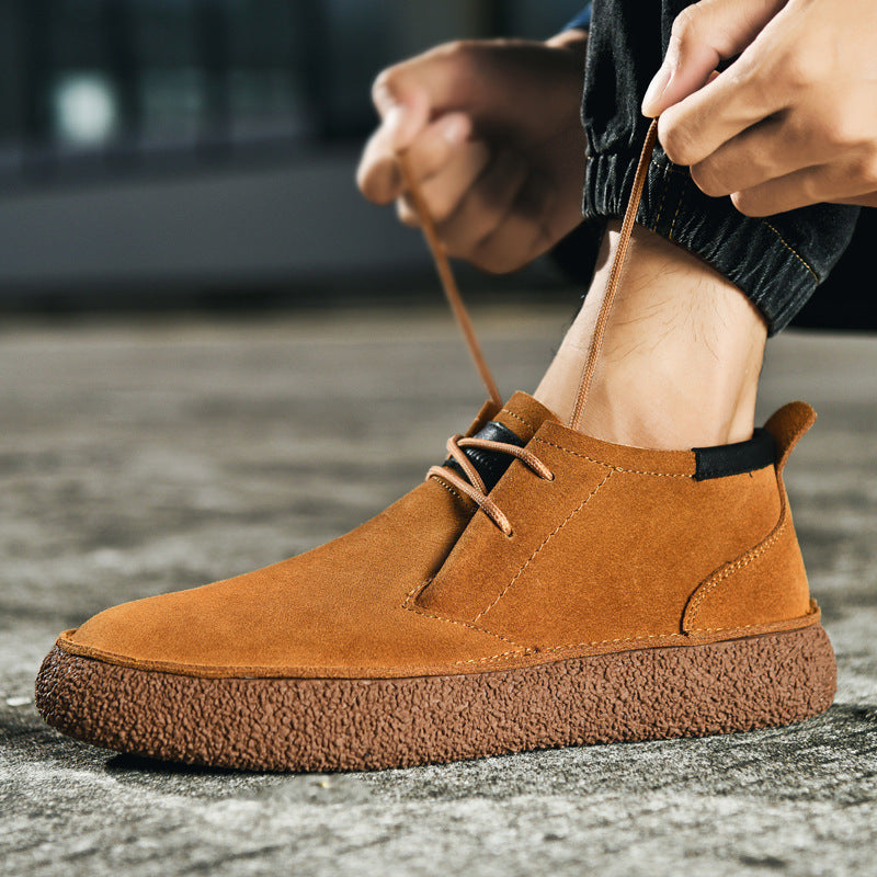 Herre Loafers Mid-Top med Snørebånd og Grippet Sål til Mænd